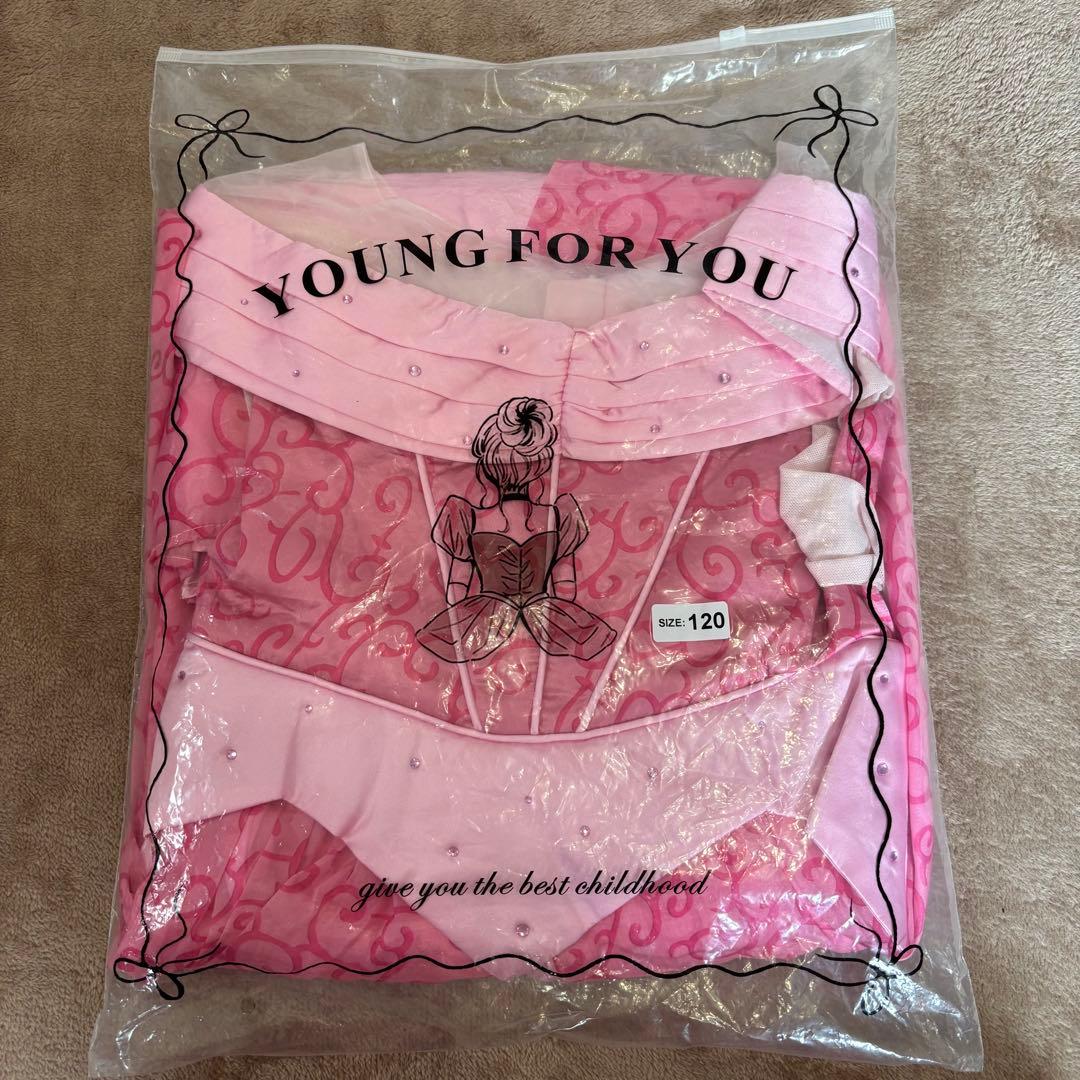 【新品タグ付き】オーロラ姫 ドレス 120cm グリーティング風