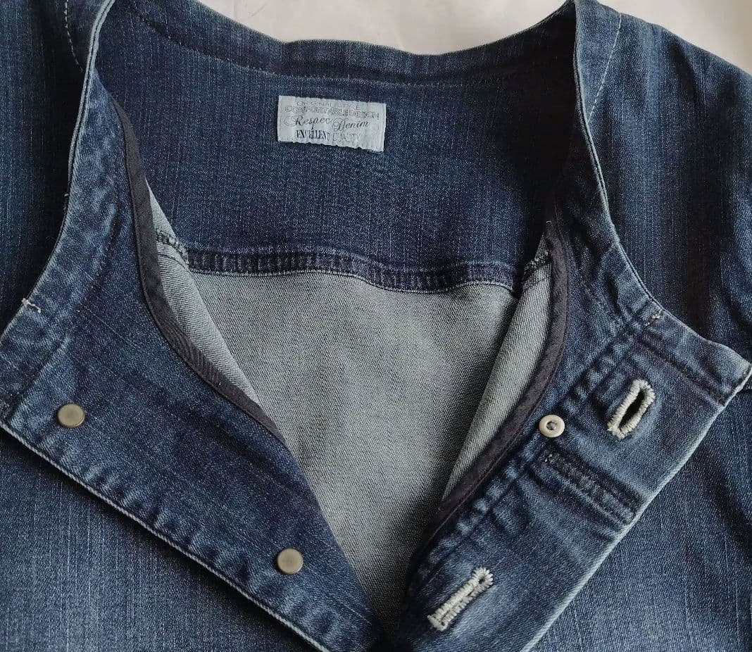 グラン山貴のデニム春アウタージャケットRespec Demim