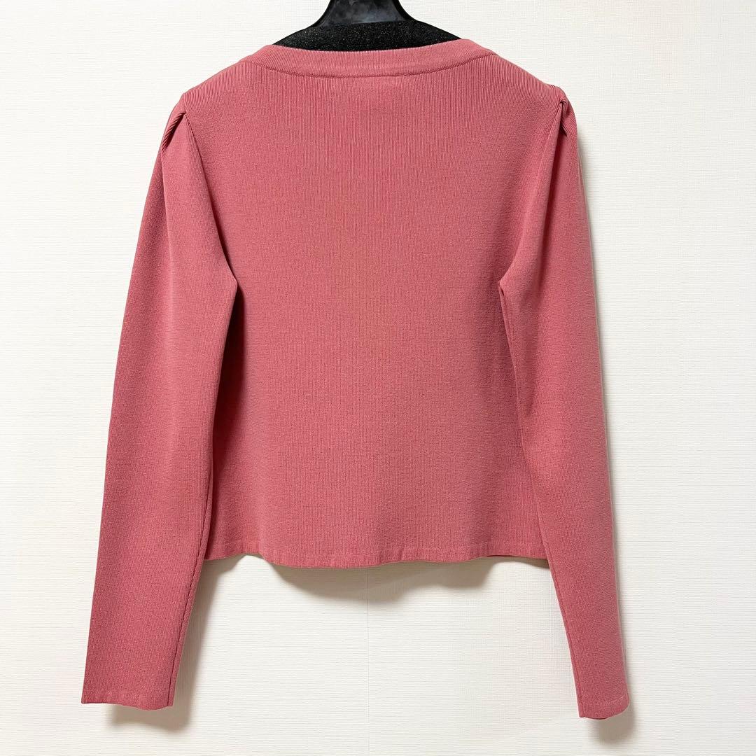 【美品】René ルネ パール ビジュー カーディガン 36 ピンク