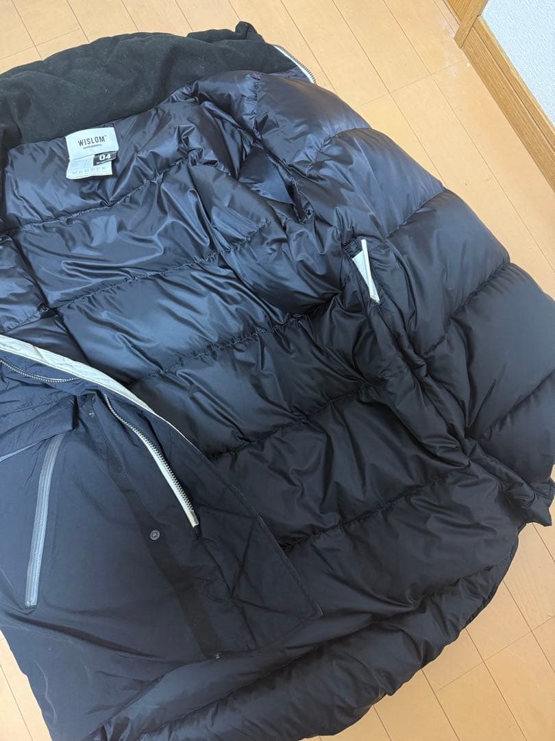 WISLOM ビームス別注 ダウンコート モンスターパーカー 04 ブラック