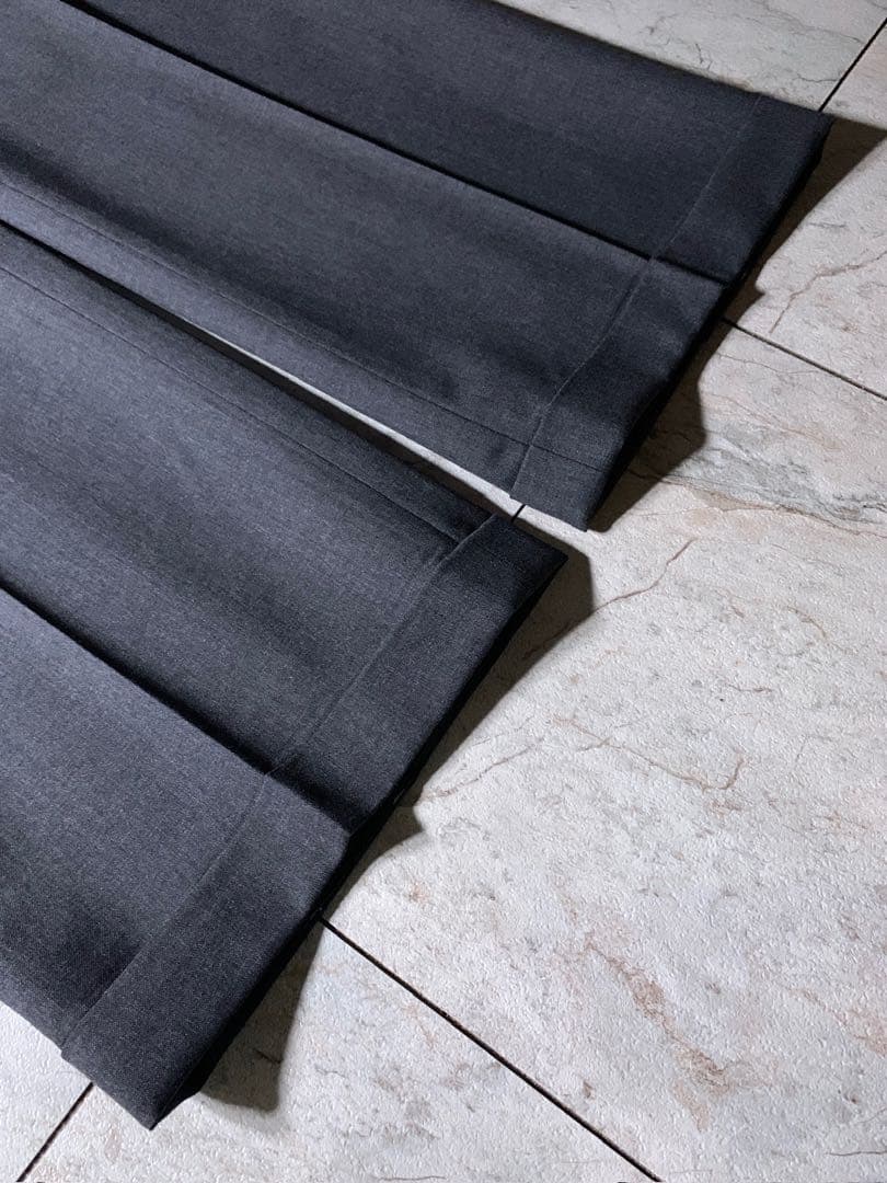 90s ラルフローレン 2タック ウール ワイド スラックス グレー W33