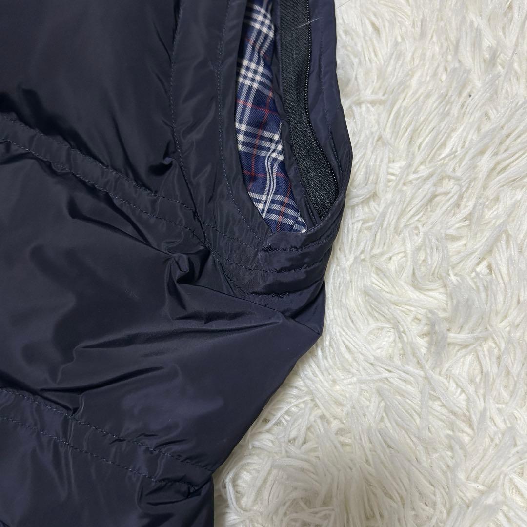 ブラックレーベルクレストブリッジ　ダウンジャケット　ベスト　ファー 紺　L