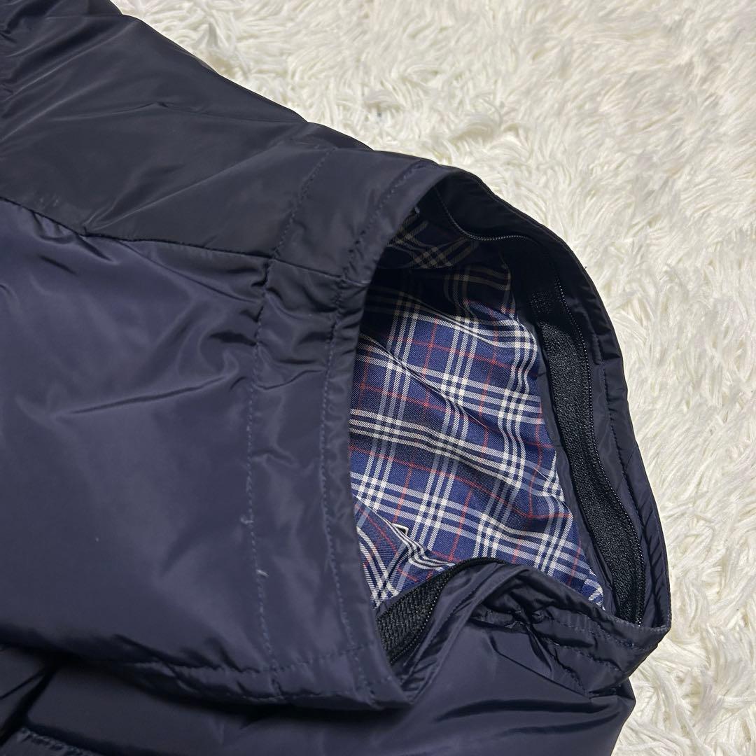 ブラックレーベルクレストブリッジ　ダウンジャケット　ベスト　ファー 紺　L