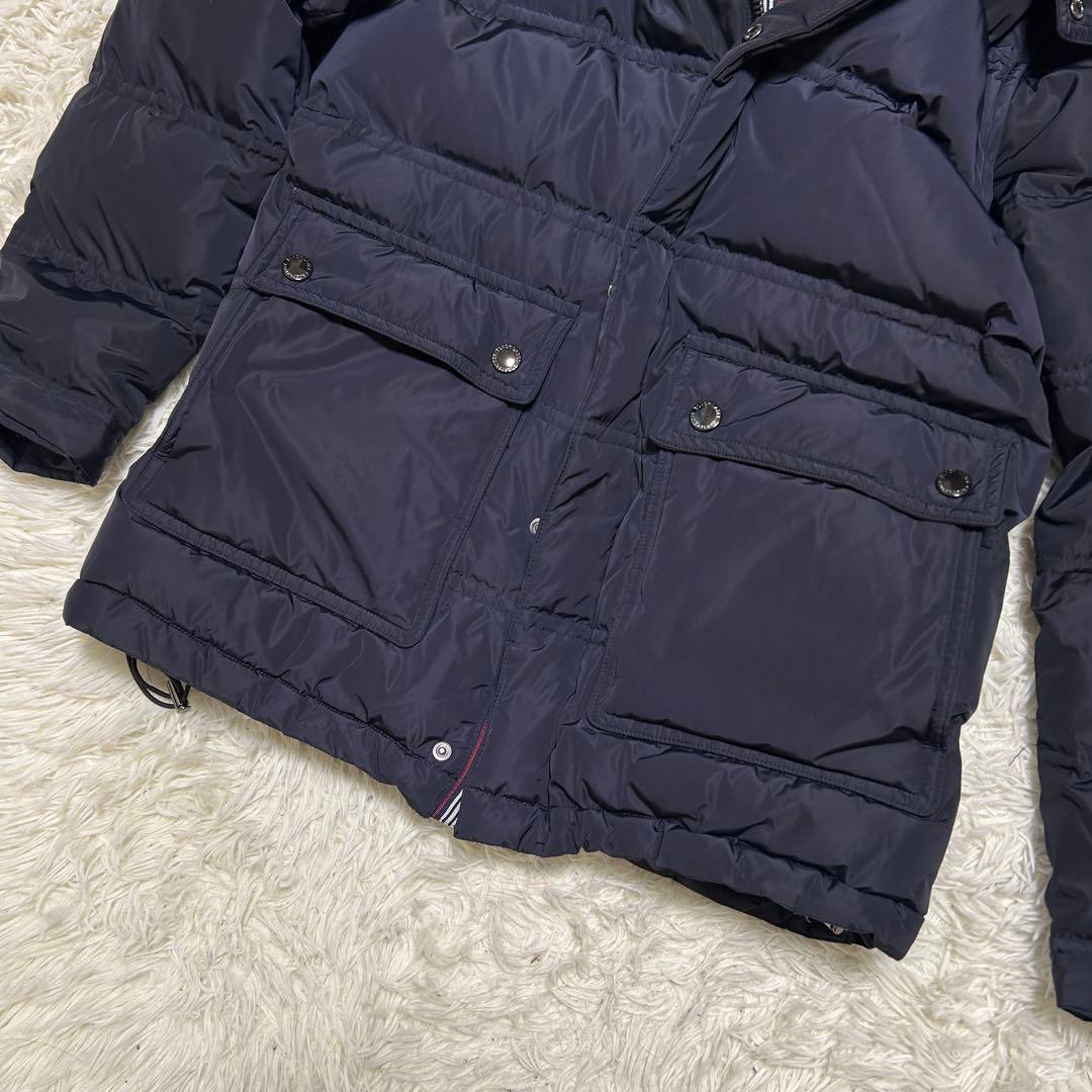 ブラックレーベルクレストブリッジ　ダウンジャケット　ベスト　ファー 紺　L