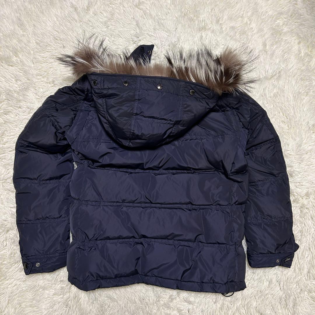 ブラックレーベルクレストブリッジ　ダウンジャケット　ベスト　ファー 紺　L