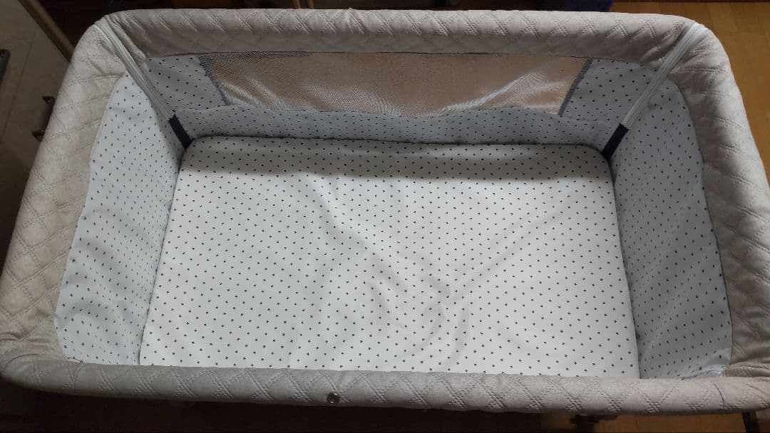 Kino Linpo 新生児用ベビーベッド ネイビー添い寝 ゆりかご