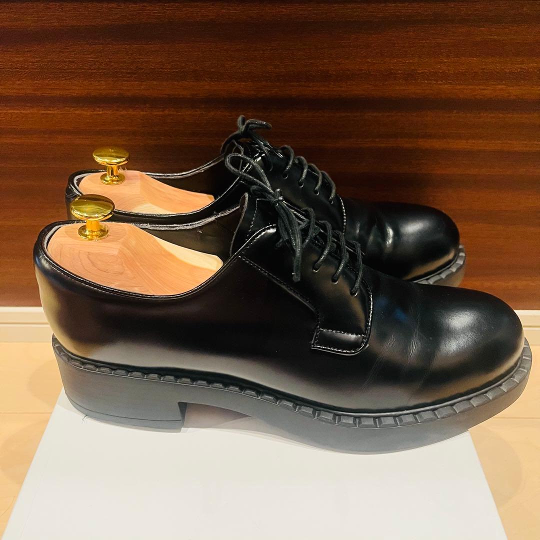 PRADA プラダ ブラッシュドレザー ポストマンシューズ DNC713