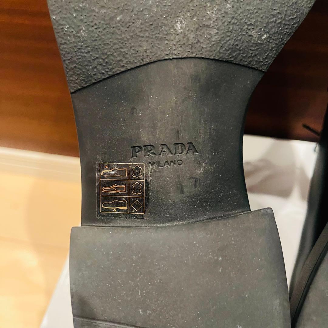 PRADA プラダ ブラッシュドレザー ポストマンシューズ DNC713