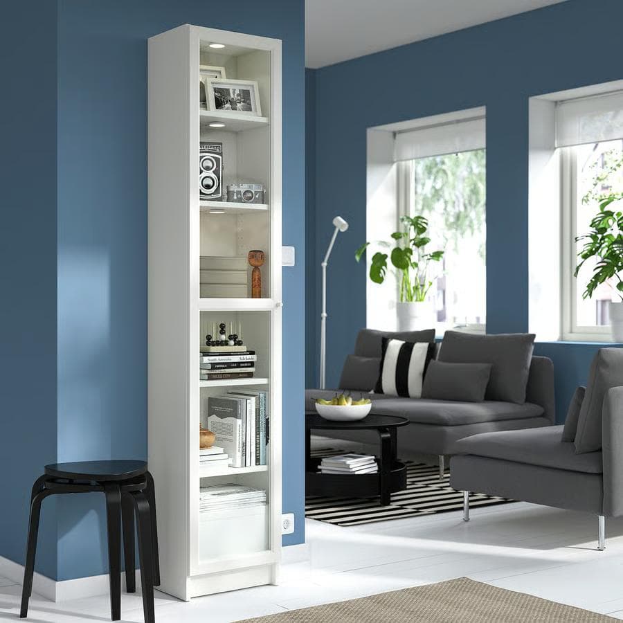 【つぐ】IKEA ビリー / オクスベリ 本棚 ガラス扉付き