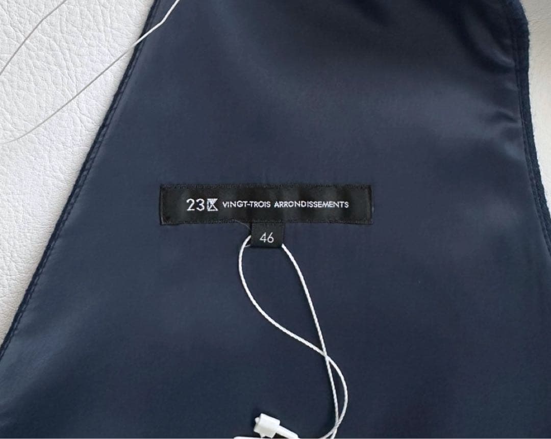 大きいサイズ46＊２３区 上質ウール圧縮 ジャージーワンピース＊自由区ICB組曲