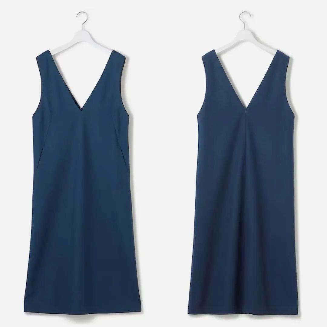 大きいサイズ46＊２３区 上質ウール圧縮 ジャージーワンピース＊自由区ICB組曲