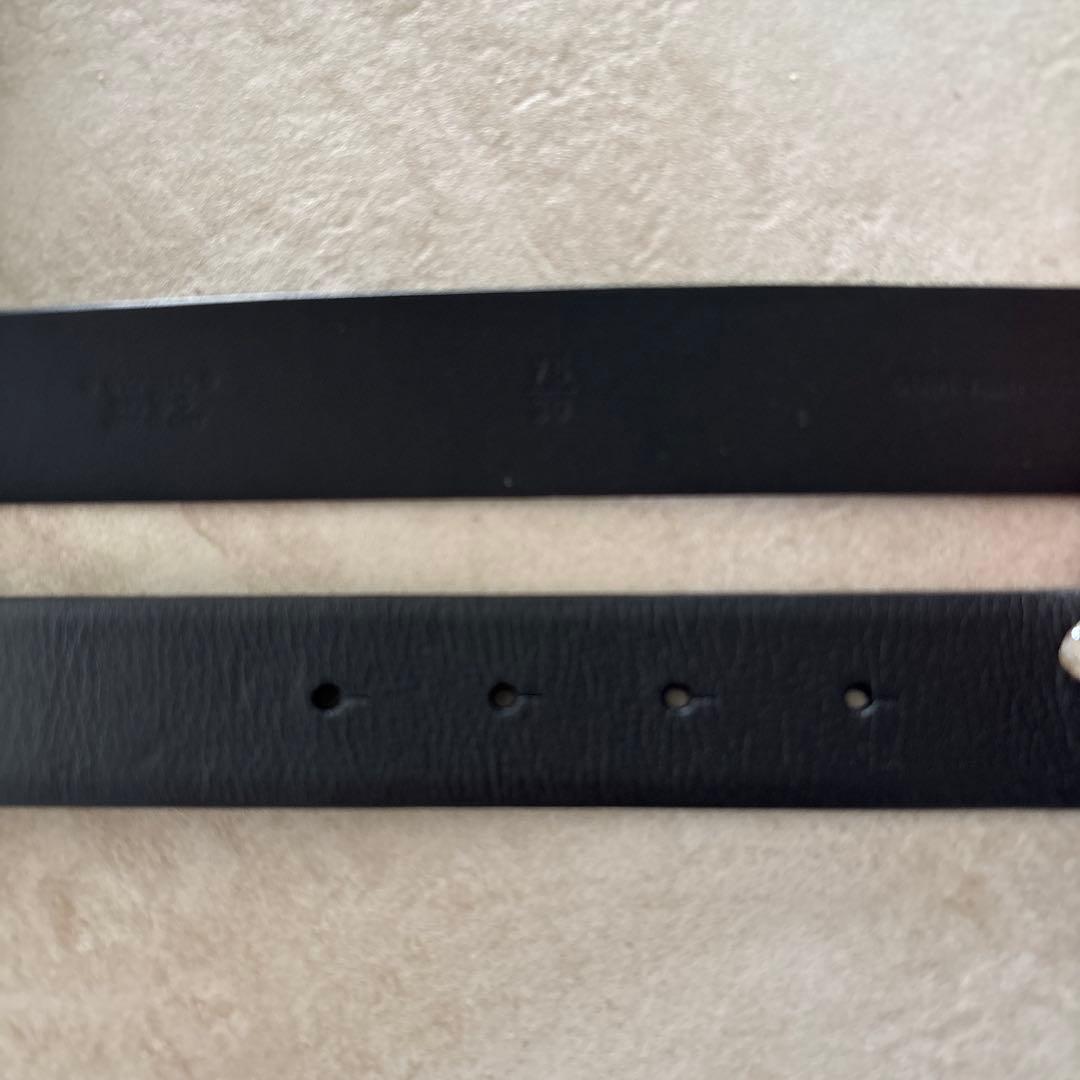 タイムセール★CHANEL ブラックレザー ベルト サイズ75