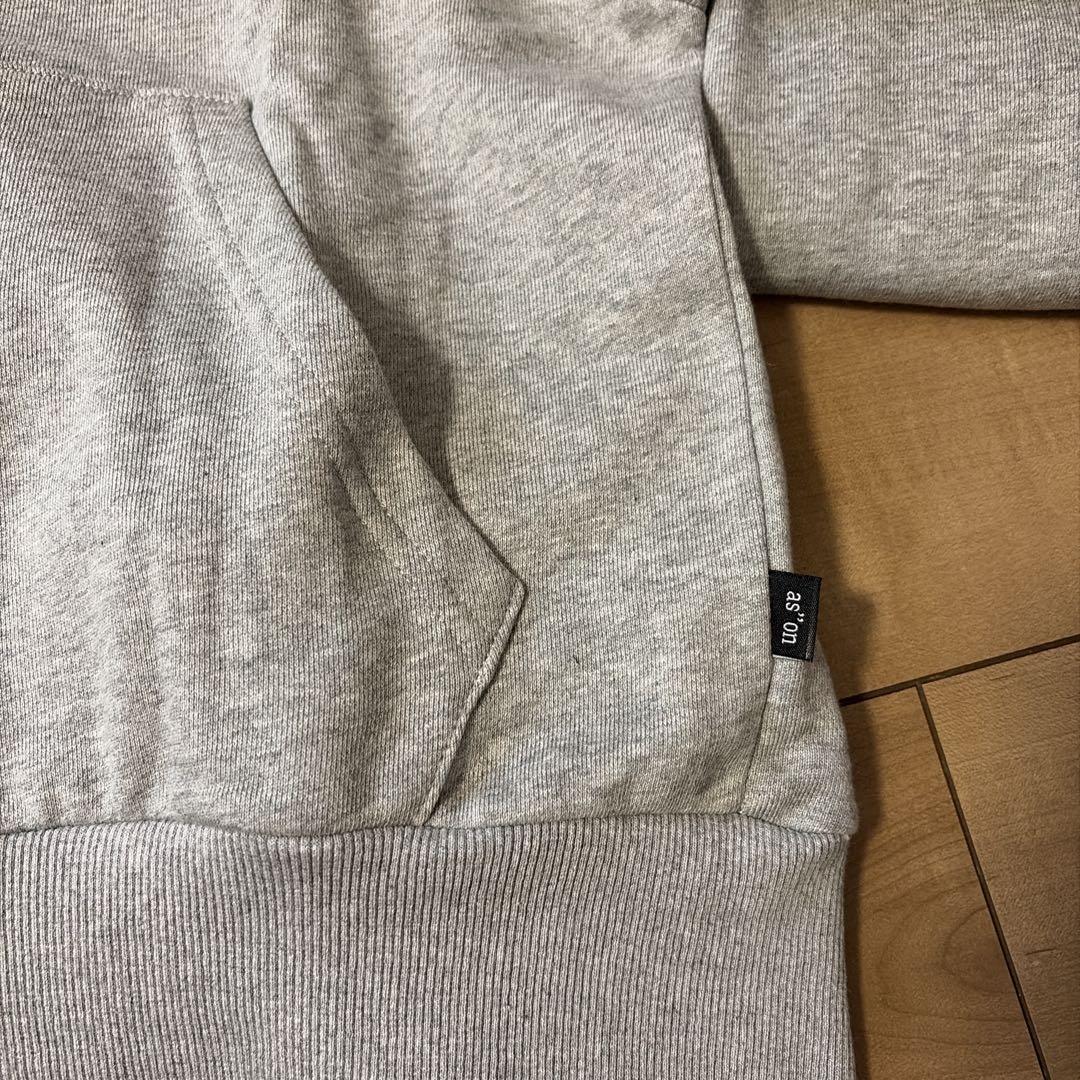 ason as\"on アズオン フルジップ パーカー グレー