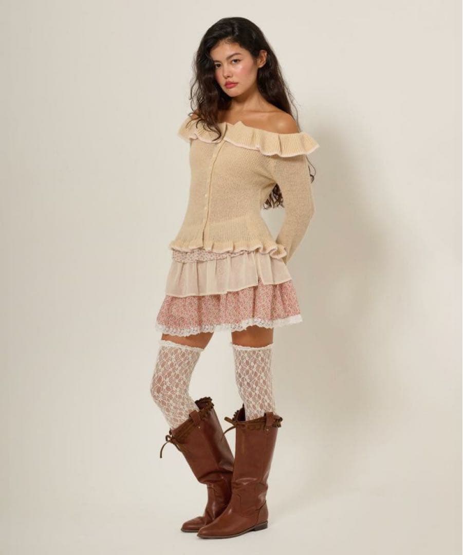 TINA：JOJUN ルーズ ウエスタンブーツ