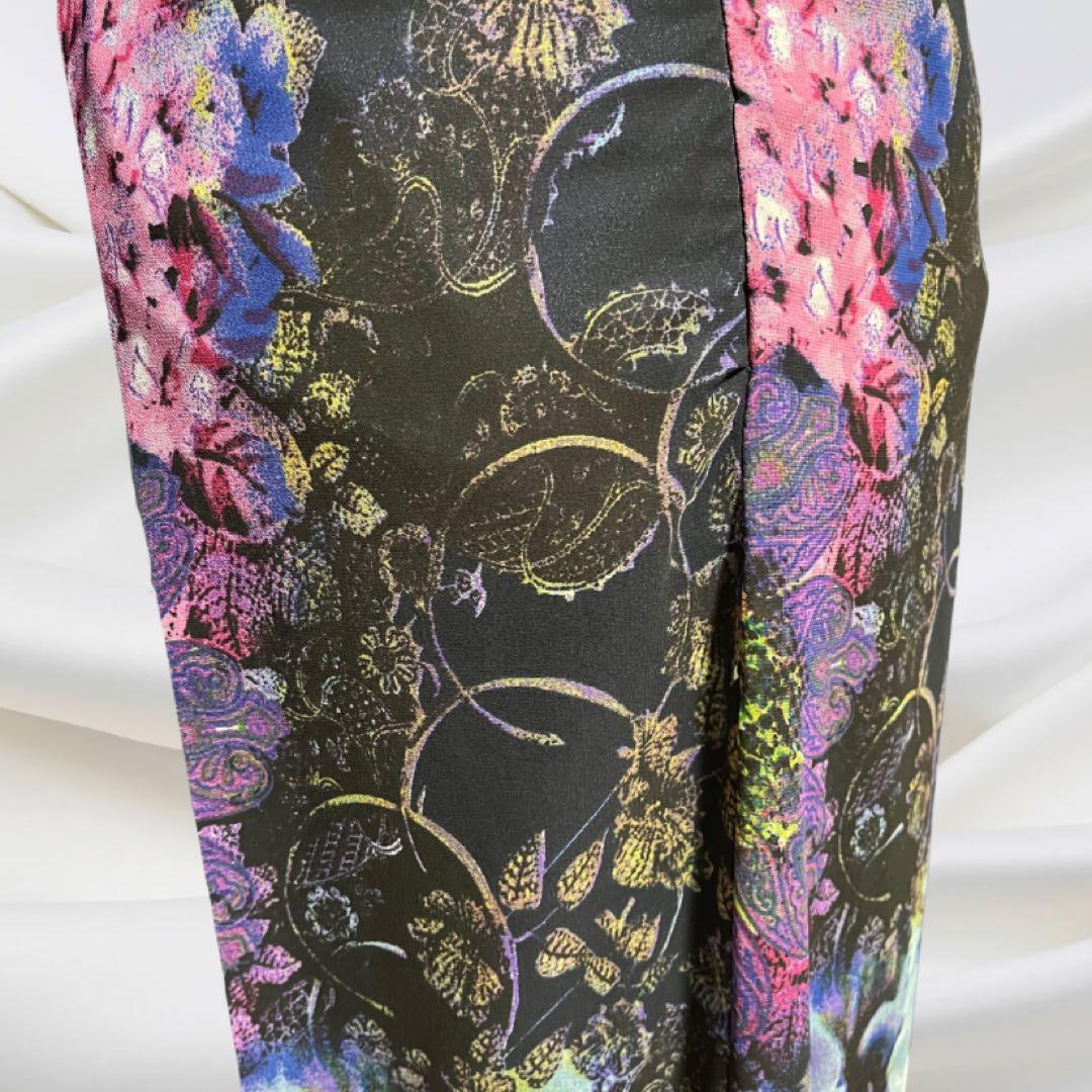 着物風ドレス　シフォンロングドレス　花魁ドレス　ブルー　RYUYU 流遊