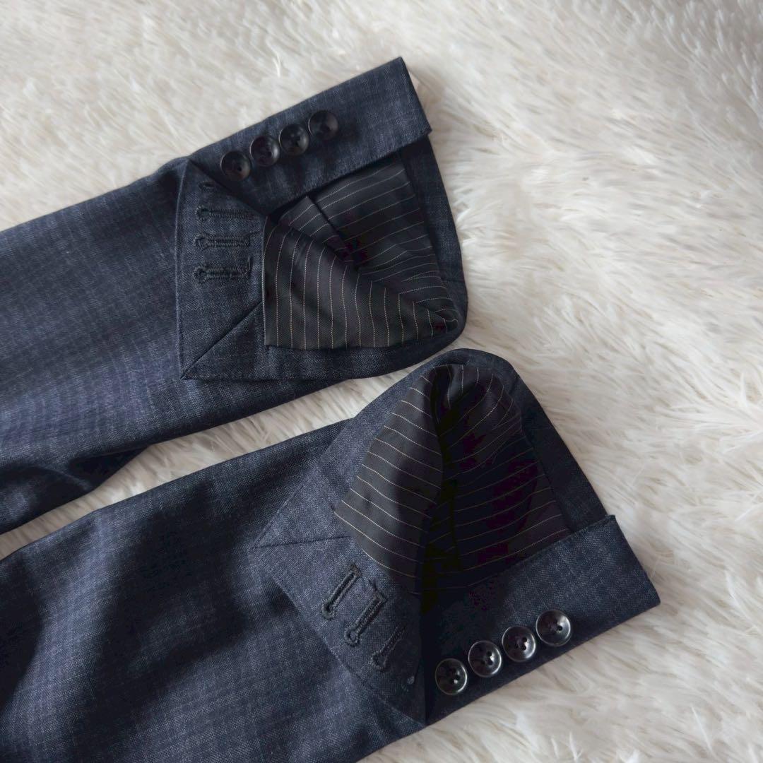 SUIT SELECT✨セットアップ スーツ タータンチェック　ネイビー　AB6