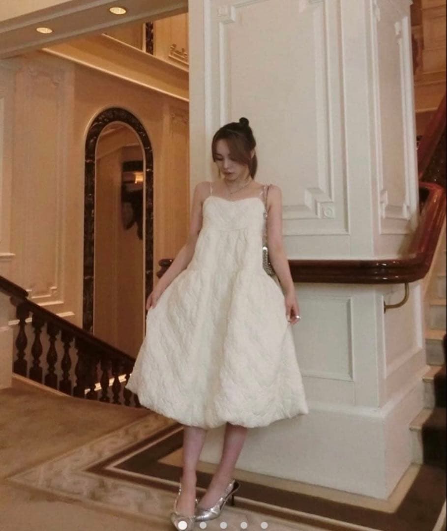 THETOE/Rhea Jacquard Onepiece/white/Ｓ