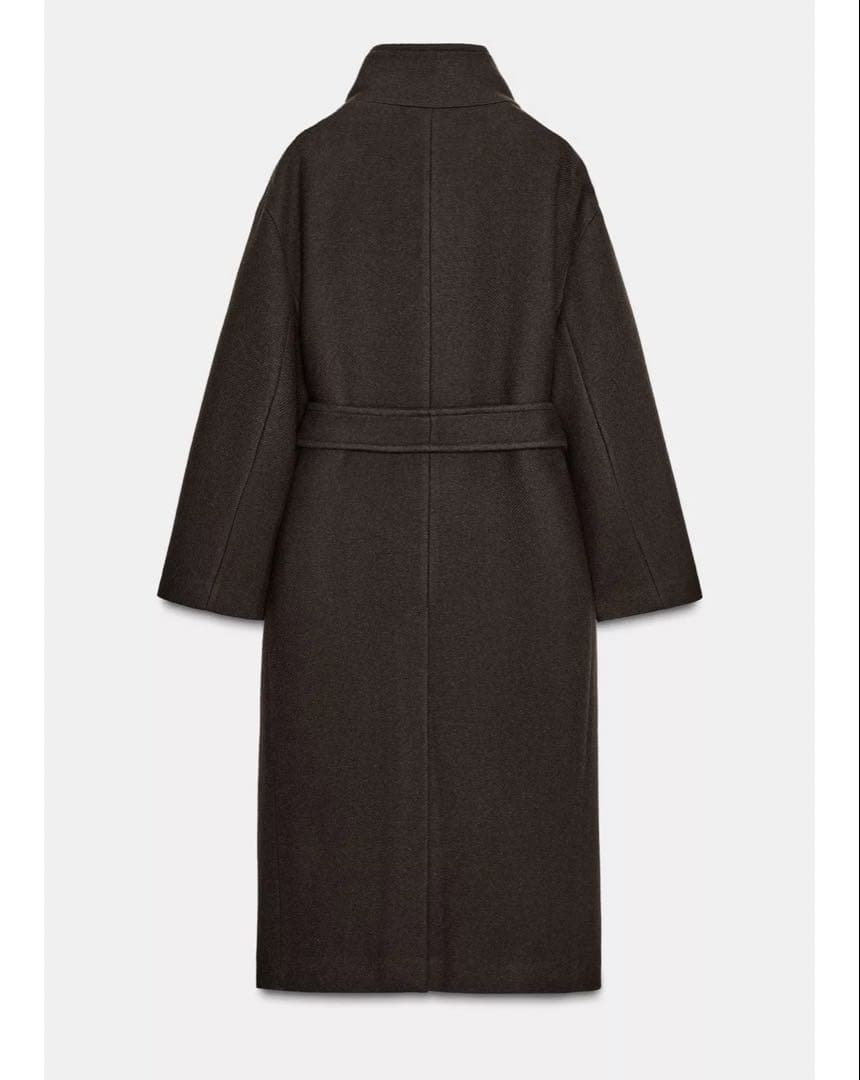 タグ付き新品★ZARAのオーバーサイズウールコート★XSサイズ★チョコレート色