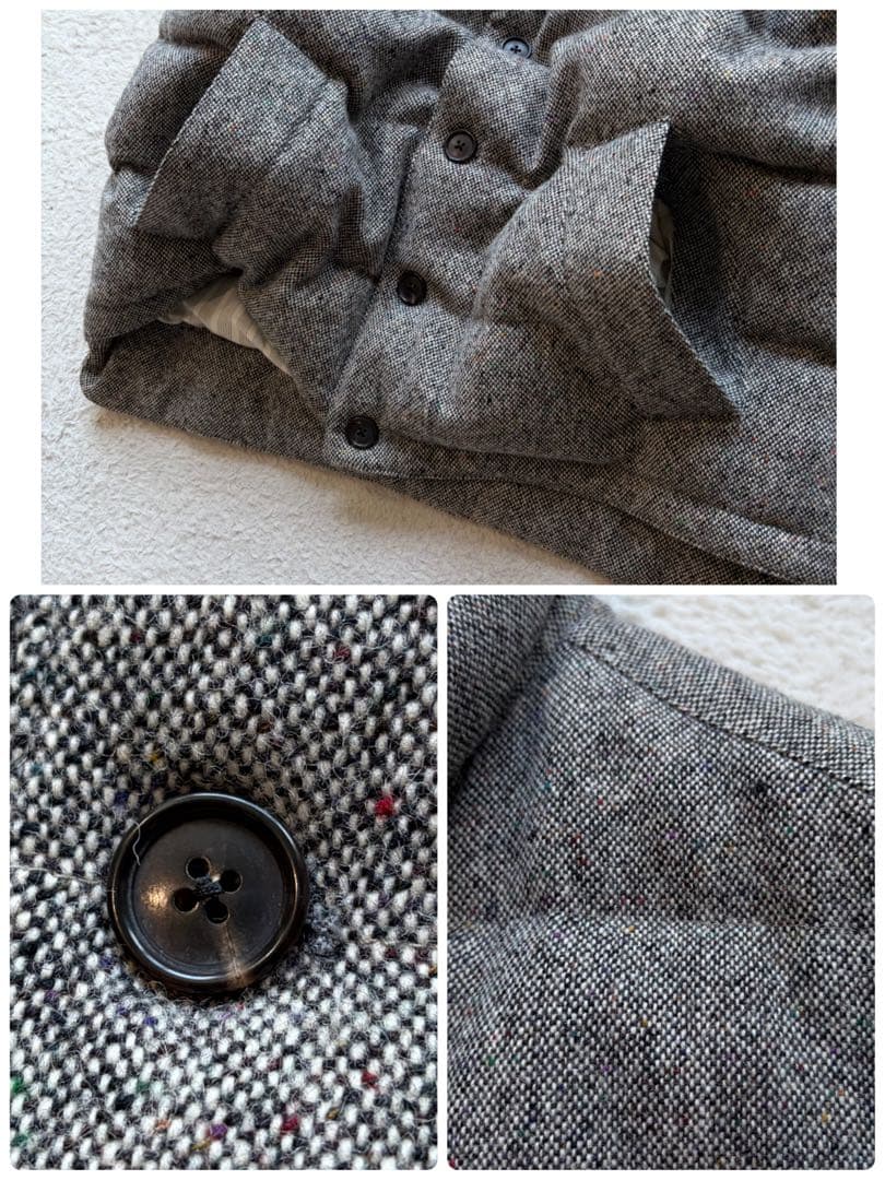 【美品】ブラックフリース ブルックスブラザーズ ダウンベスト ウール グレー L