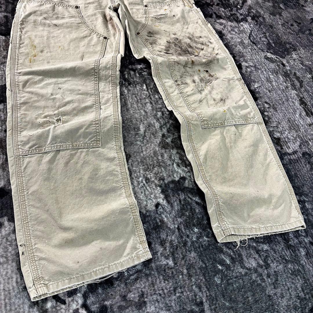 レザータグ×極上フェード◎リアルワークの逸品ダック 一点物 ゆるだぼ