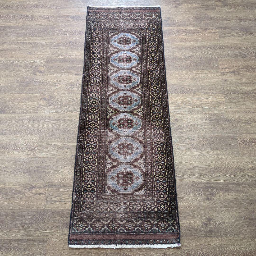 ヴィンテージラグ　パキスタン　トライバルラグ　手織り絨毯