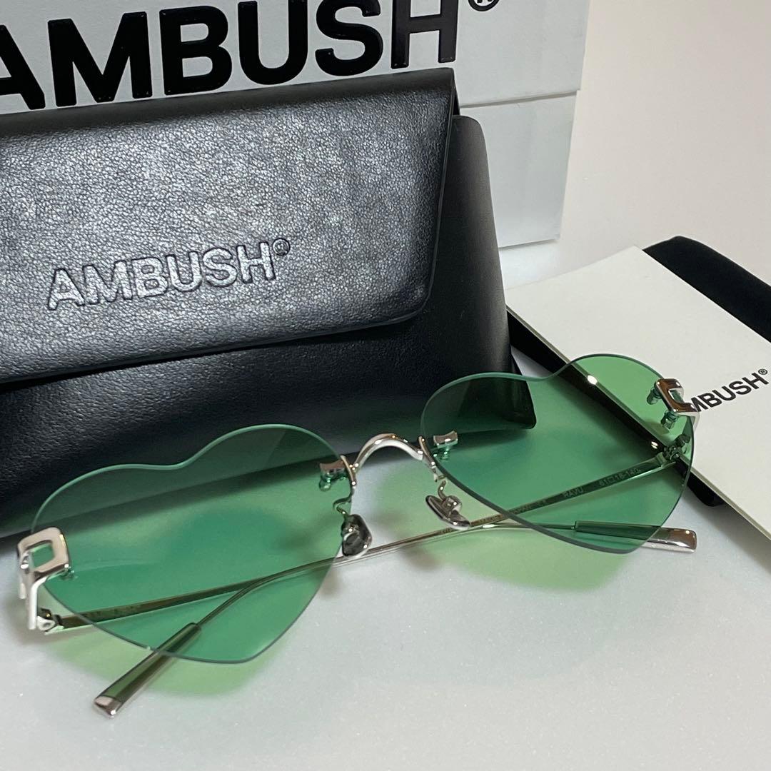 極美品 AMBUSH サングラス グリーン ハート