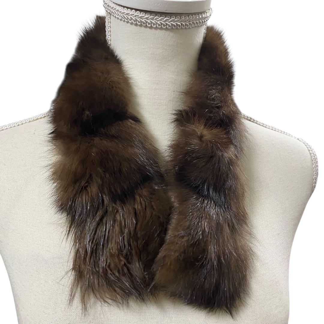未使用　セーブル　スヌード　毛皮　襟周り　マフラー　ファー　＋おまけ2本