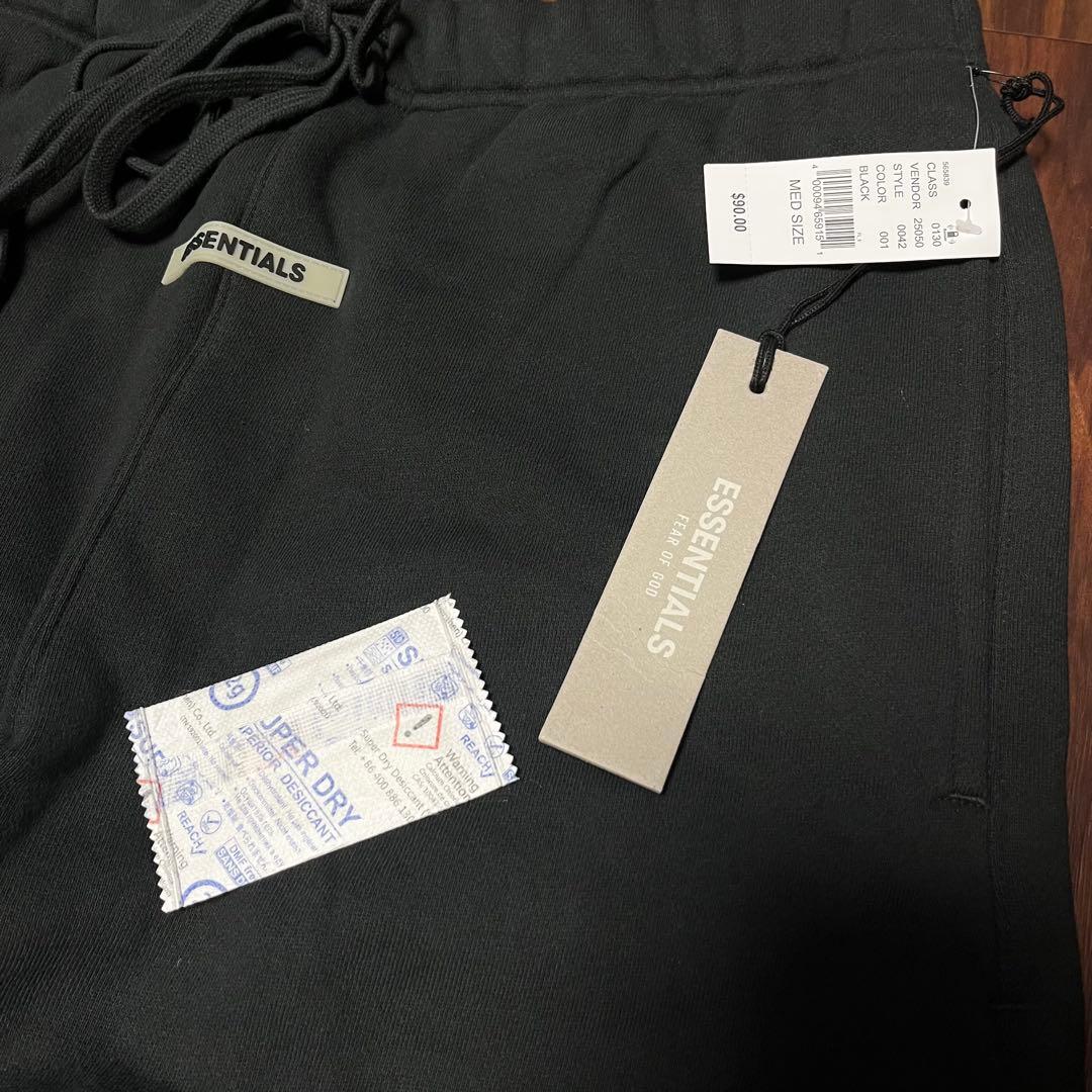 Fog Essentials スウェットパンツブラック　黒　裏起毛　反射フォント