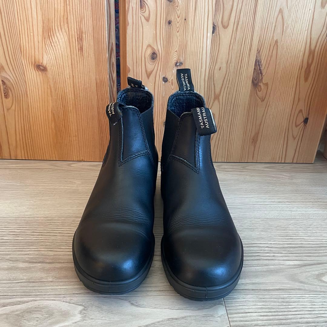 BLUNDSTONE黒 レザー サイドゴアブーツ