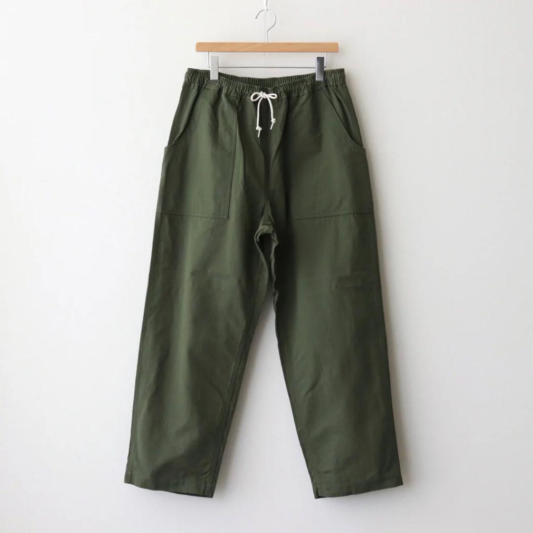 コムデギャルソンオム 綿麻ヘリンボーン ベイカーパンツ カーキ XS