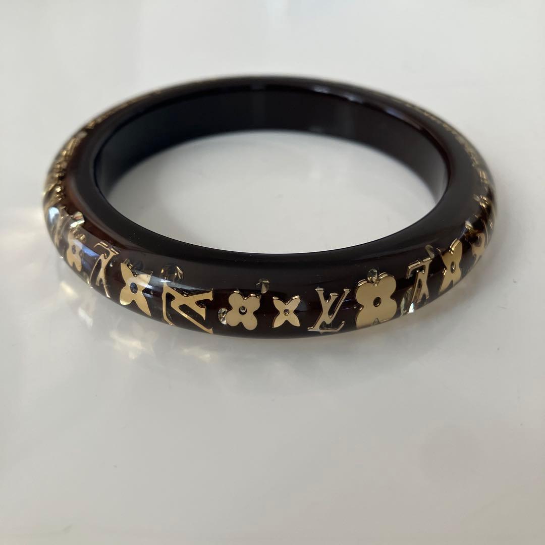 LOUIS VUITTON アンクルージョン バングル ブラウン ゴールド