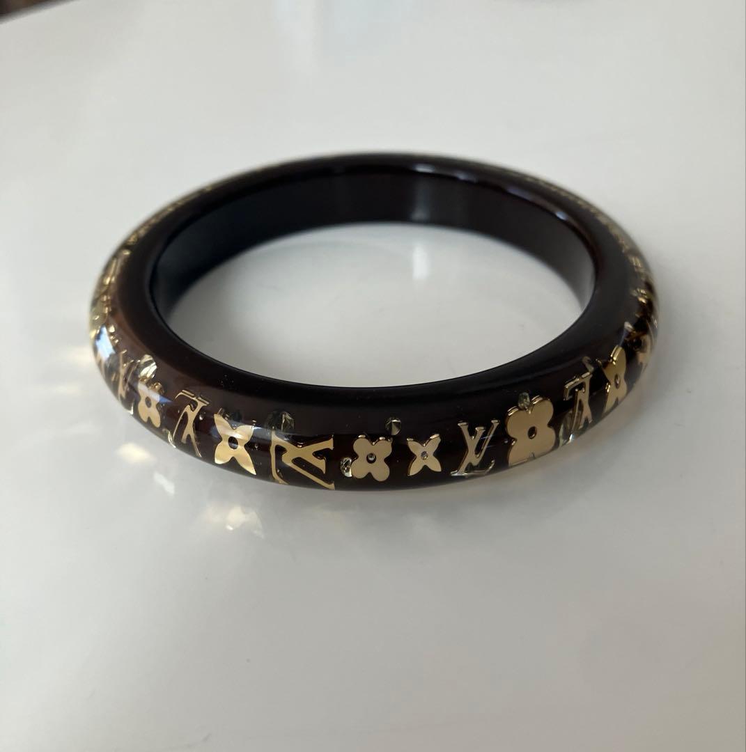 LOUIS VUITTON アンクルージョン バングル ブラウン ゴールド