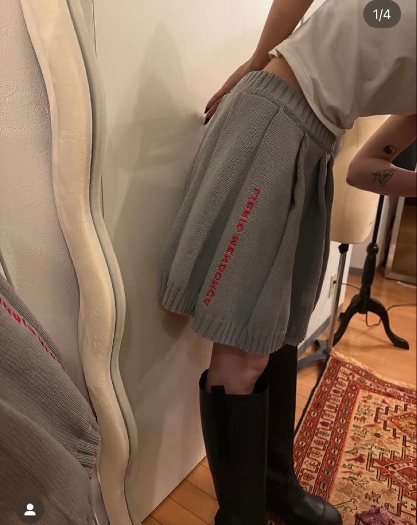 LIBRIO MENDONCA ミニニットプリーツスカート 美品