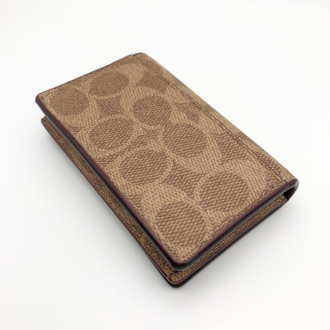 COACH ★大人気★ ビジネスカードケース シグネチャーキャンバス タン 新品