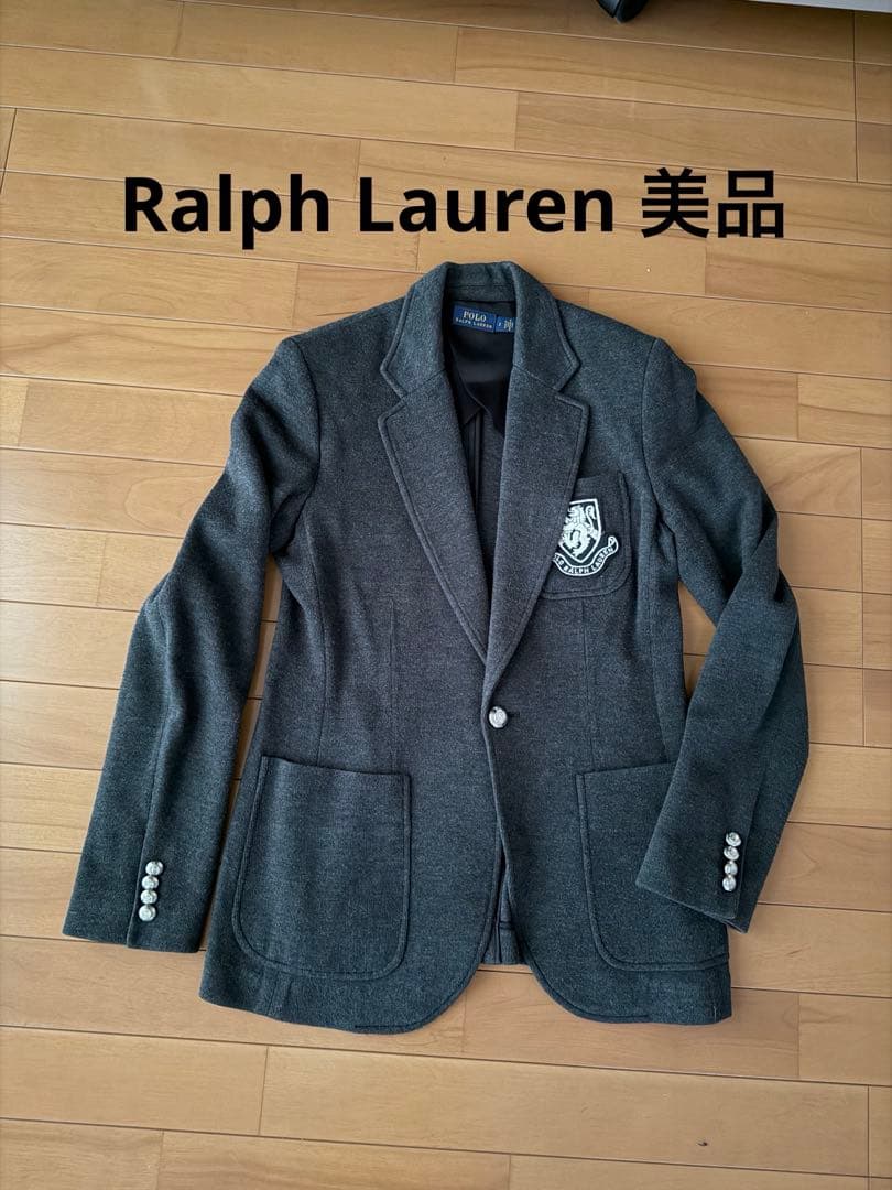 RalphLauren ラルフローレン ジャージ素材　ジャケット グレー