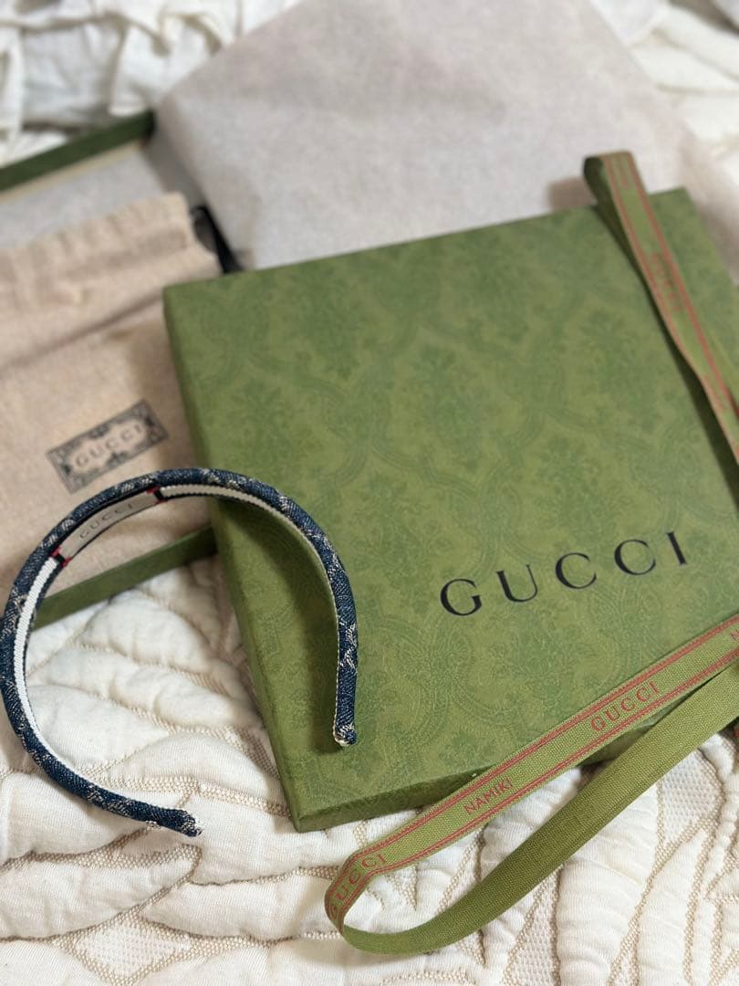 GUCCI デニムヘアバンド