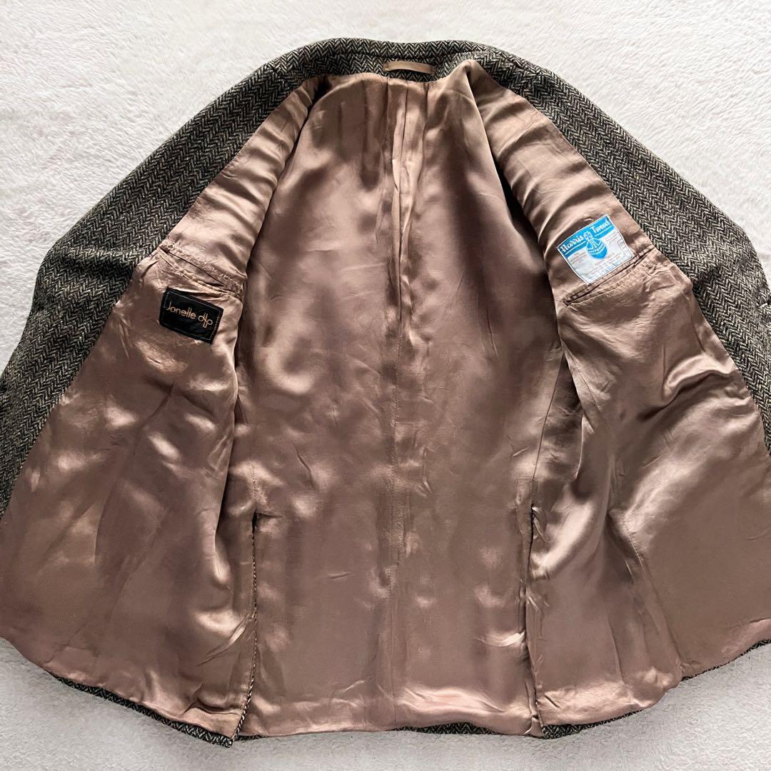 JONELLE ハリスツイード テーラードジャケット ヘリンボーン 2B 希少