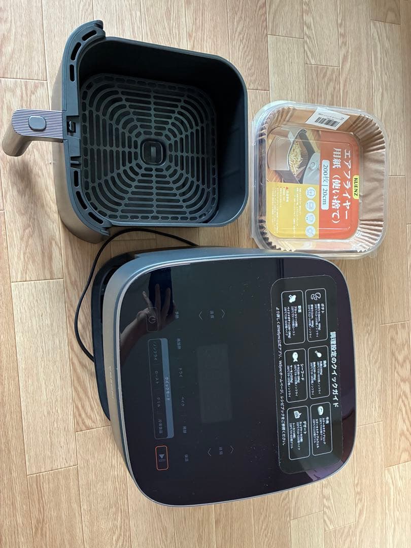 【美品/クリーニング済】COSORI コソリ ノンフライヤー 6L大容量 黒