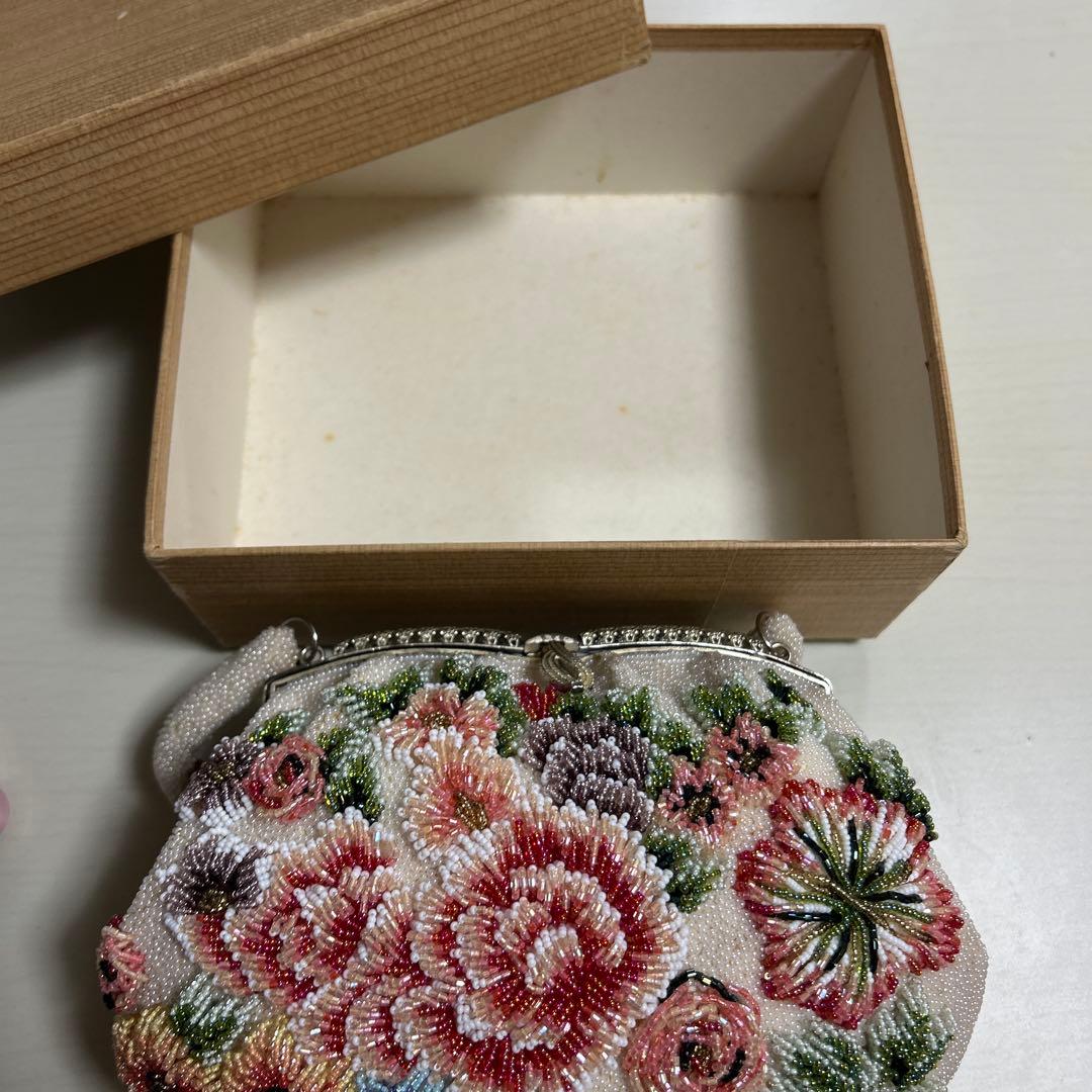 アンティーク　ビーズバッグ　レトロ　和装