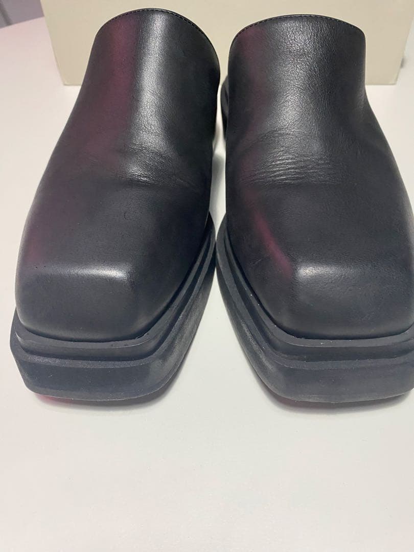 靴 Eckhaus Latta zoe clog m black leather
