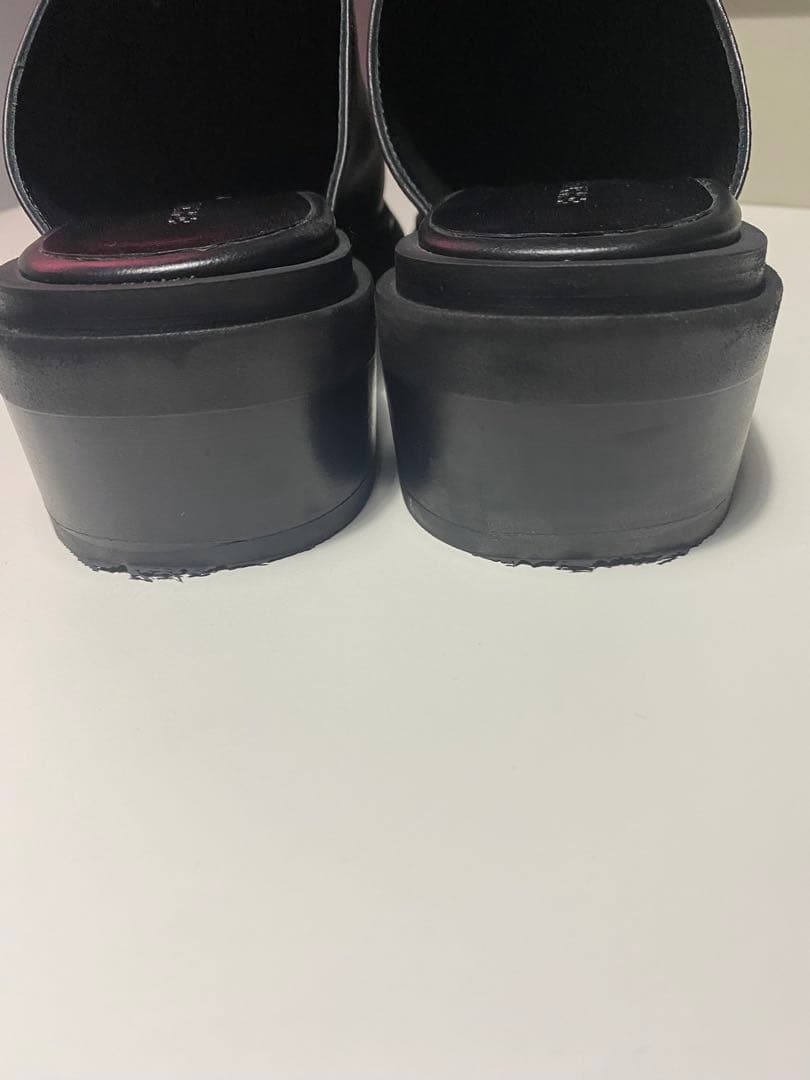 靴 Eckhaus Latta zoe clog m black leather