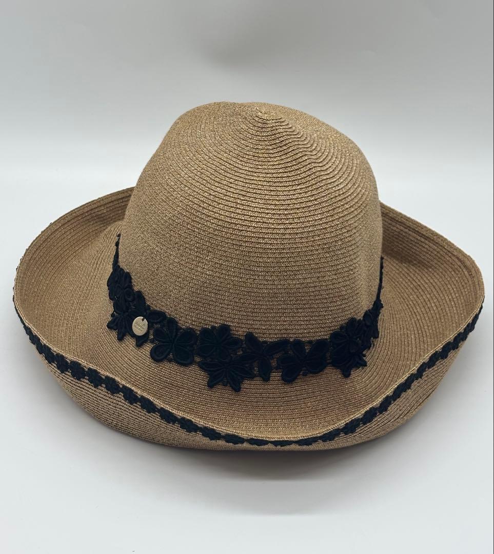 Athena New York アシーナニューヨーク 麦わら帽子 黒 レース