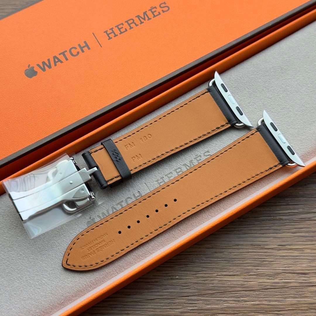 2712 未使用　Apple Watch エルメス　ブラック　バックル　レザー