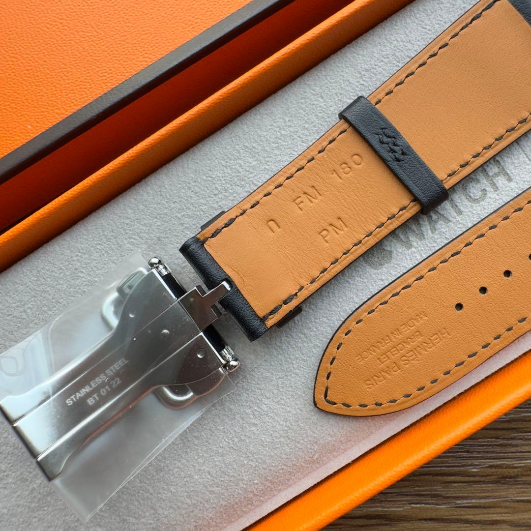 2712 未使用　Apple Watch エルメス　ブラック　バックル　レザー