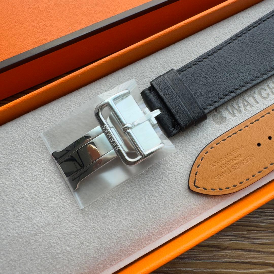 2712 未使用　Apple Watch エルメス　ブラック　バックル　レザー