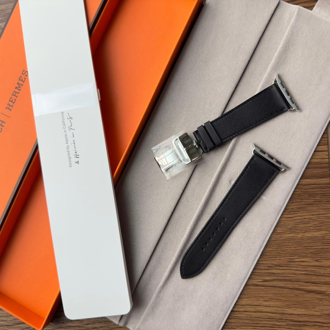 2712 未使用　Apple Watch エルメス　ブラック　バックル　レザー