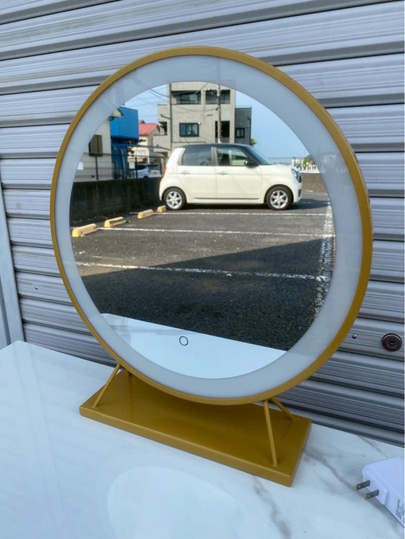 【雨宮】大理石風 ドレッサーセット 鏡付き※椅子はつきません。