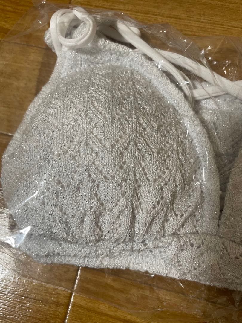 ピーナッツ ALENCY ラメニットビキニ ホワイト