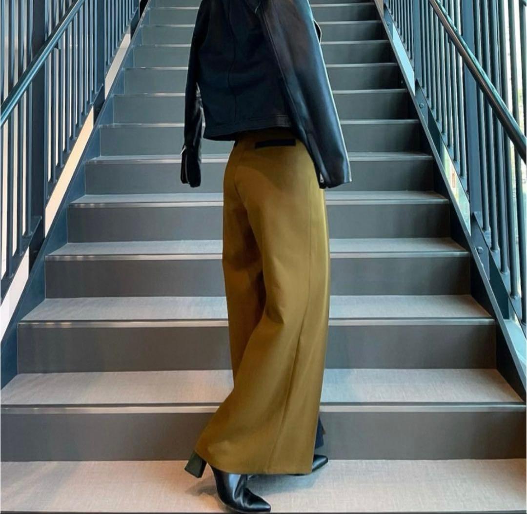 【美品】アシメベルテッドバイカラーパンツ／UNITED TOKYO