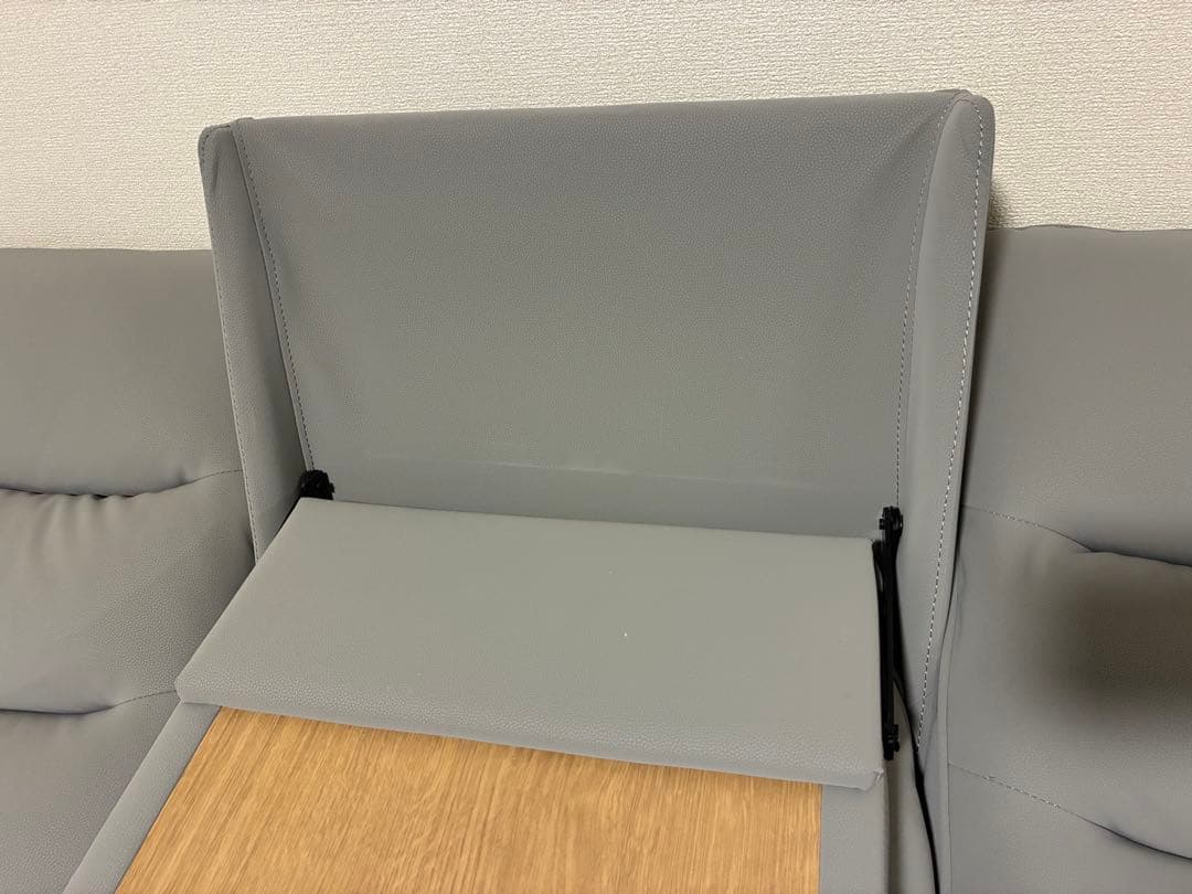 電動ソファ N-ビリーバ 電動リクライニングソファ テーブル付き 合皮タイプ